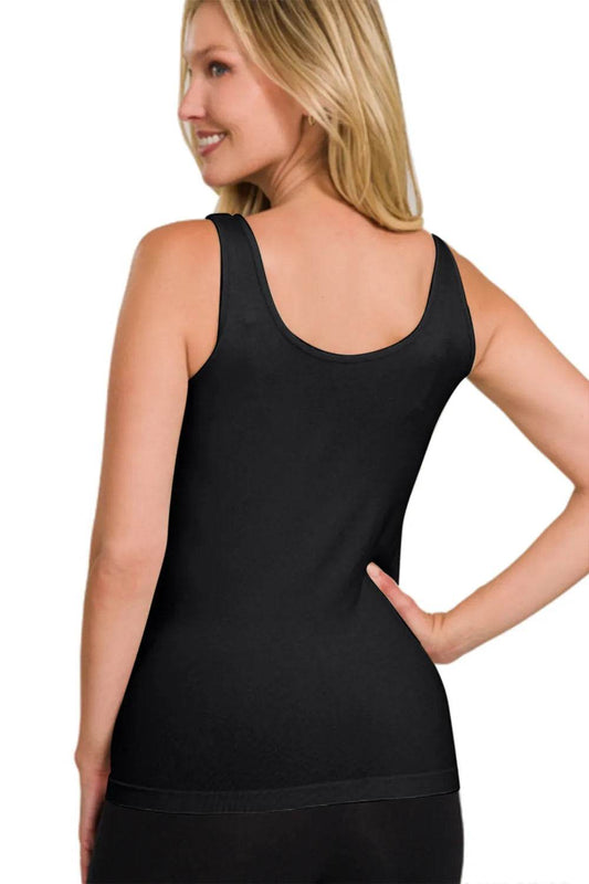 Zenana FRONT & BACK 2-WAY V-NECK / U-NECK SEAMLESS TANK Trendsi 2f0195f9-3575-4a51-933a-55f311645344-Max