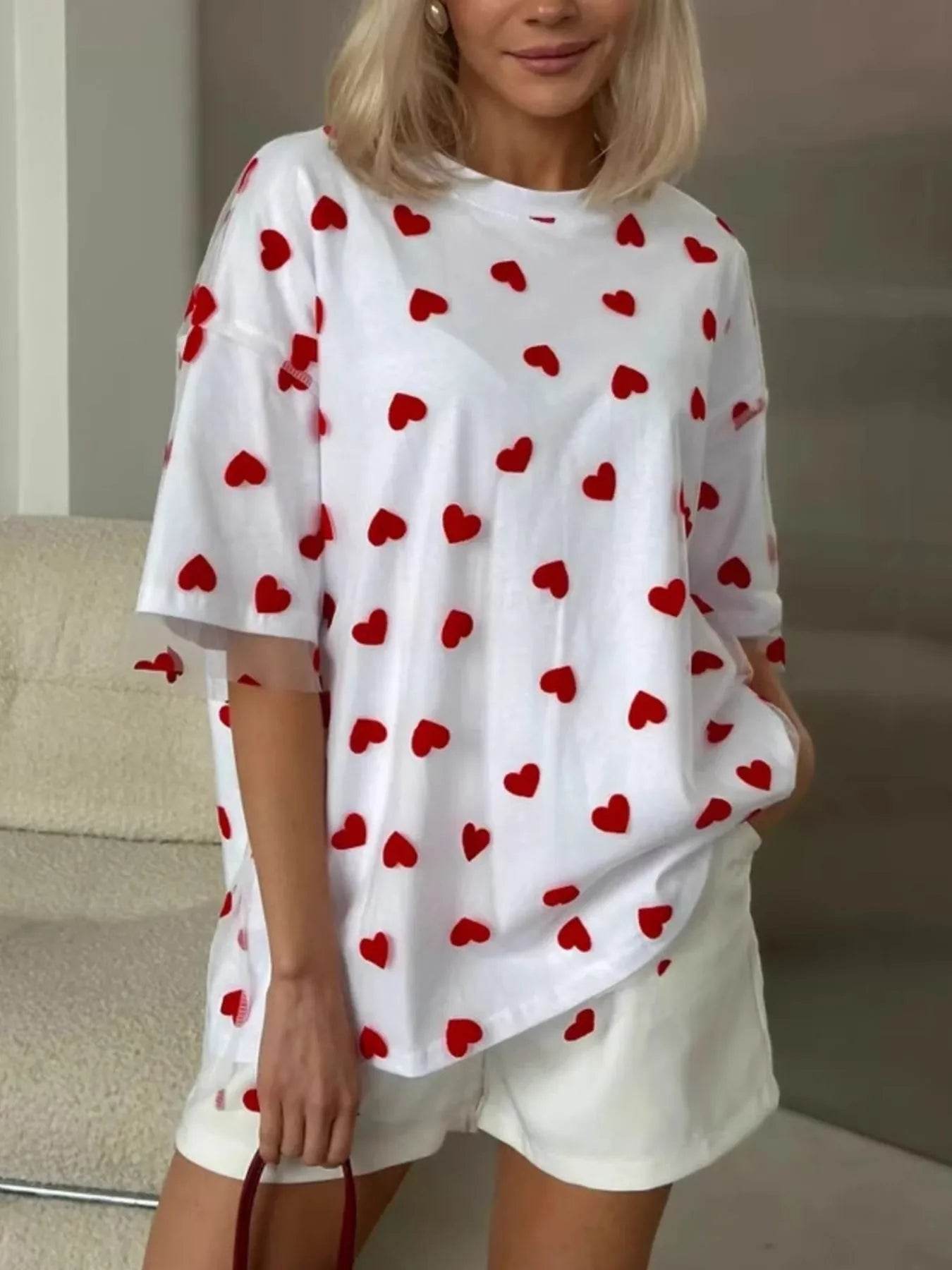 Heart Print Oversized T-Shirt Ivory White Trendsi 2f08cafa-727a-4f34-9afa-a89e05532334-Max-Origin
