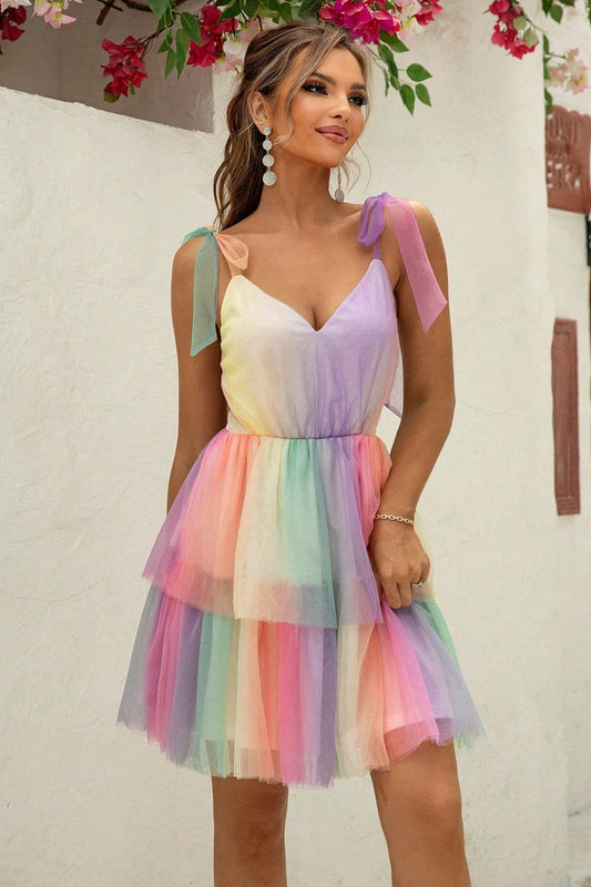 Gradient Tie-Shoulder Layered Dress Multicolor Trendsi 2f0dd9566bde45e3adf8636f006cc916-Max