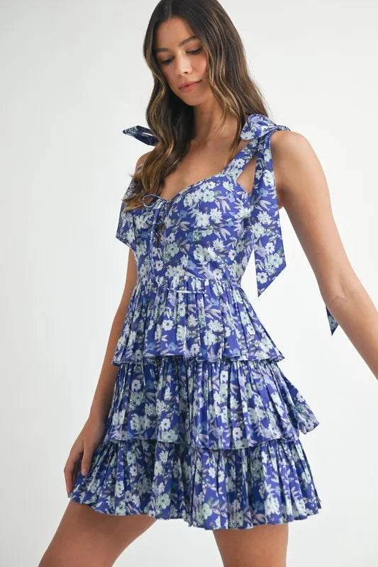 MABLE Floral Print Shoulder Tie Layered Mini Dress Trendsi 2f22f75df7ec4600965d3dc21152acab-Max-Origin