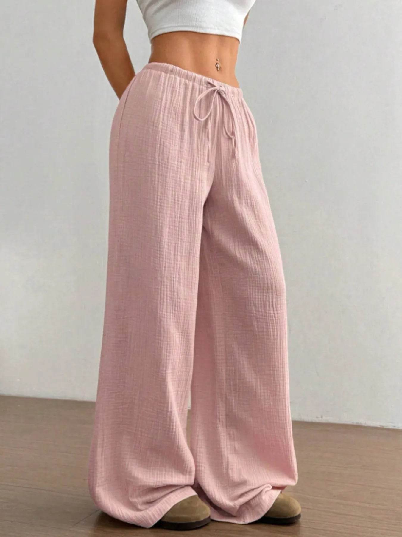 Wide Leg Drawstring Casual Pants Trendsi 2f2c9c4762ca4daf8f8f80ded4d1cded-Max-Origin