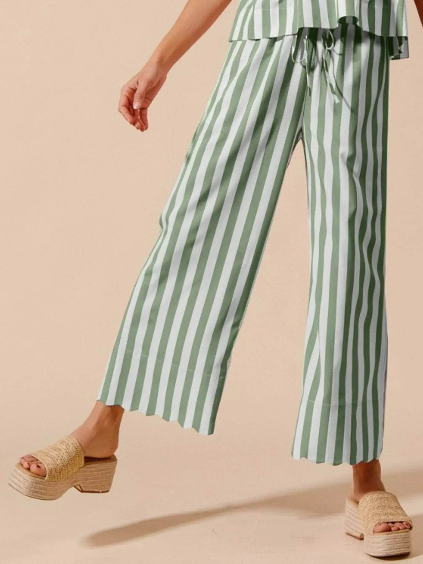 SO ME Front Tie Stripe Puff Sleeves Top and Wide Leg Pants Set Trendsi 2f2e68f4-509b-4264-93e0-5c803ec8722f-Max-Origin
