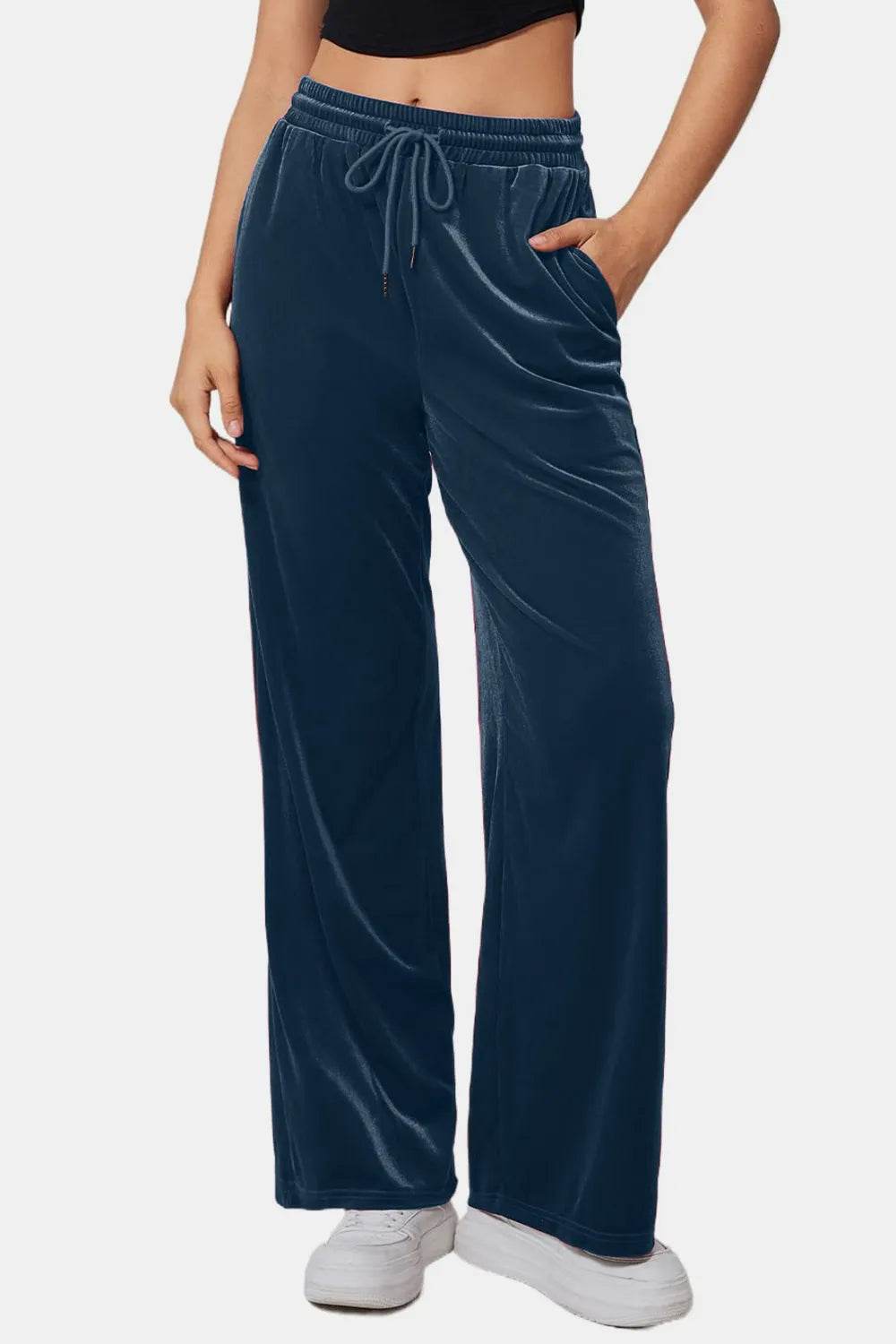 Drawstring Elastic Waist Straight Leg Pants Deep Teal Trendsi 2f305d85-e33a-4569-b3d6-511dc9931225-Max