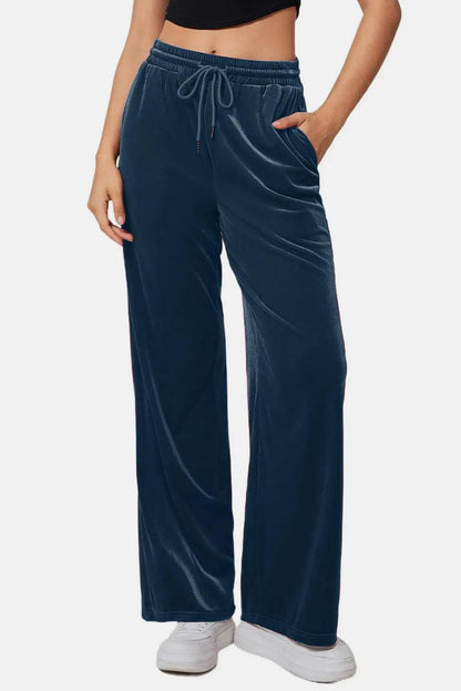 Drawstring Elastic Waist Straight Leg Pants Deep Teal Trendsi 2f305d85-e33a-4569-b3d6-511dc9931225-Max