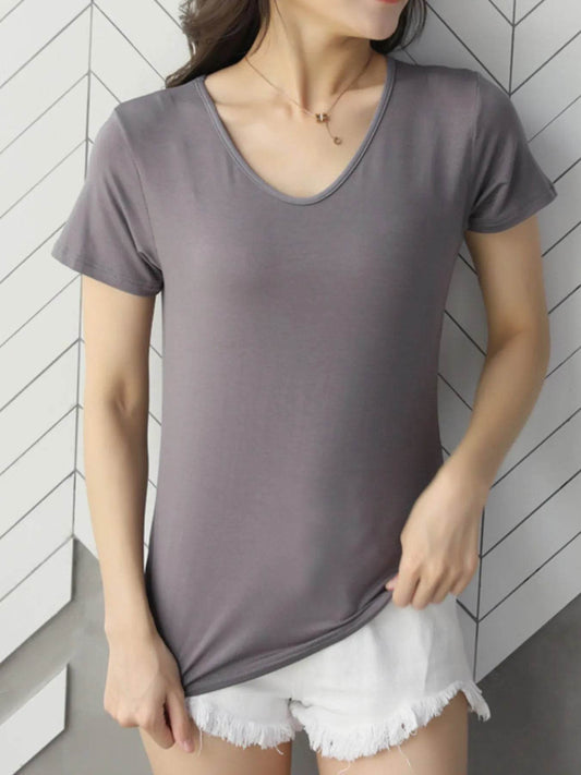 V-Neck Short Sleeve T-Shirt Mocha Trendsi 2f454278-45b1-4d05-ae5e-4b382d4577fa-Max-Origin