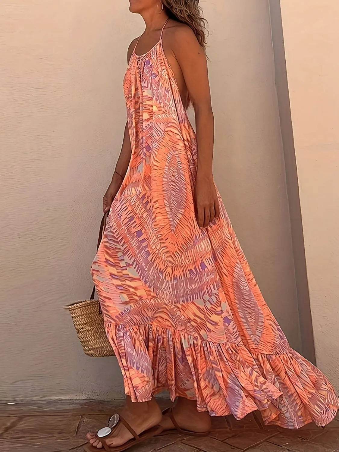 Backless Printed Halter Neck Maxi Cami Dress Trendsi 2fa038e2-bbf6-4bb8-bc75-aceffa8760fa-Max-Origin