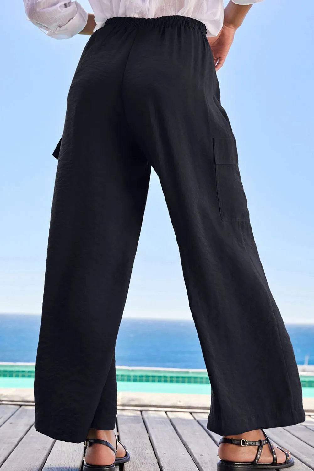 Drawstring Frilled Waist Wide Leg Utility Trousers Trendsi 2fc2d009-7db9-4d26-a45e-df2c1d440fcf-Max-Origin