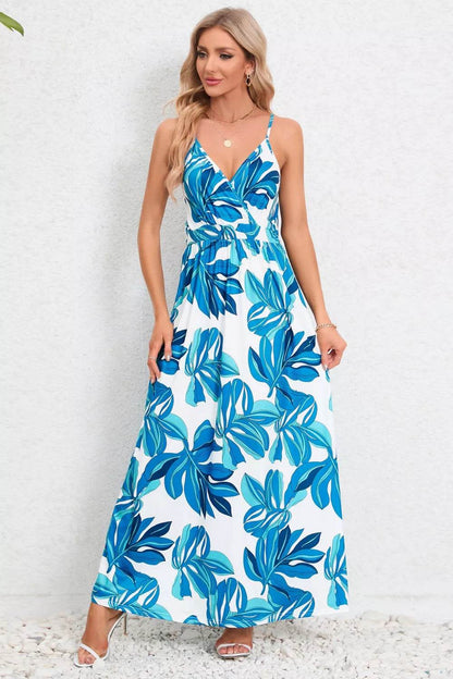 Printed Surplice Maxi Cami Dress Cerulean Trendsi 304bac02-f83b-4a08-8572-d0e8a1e17254-Max