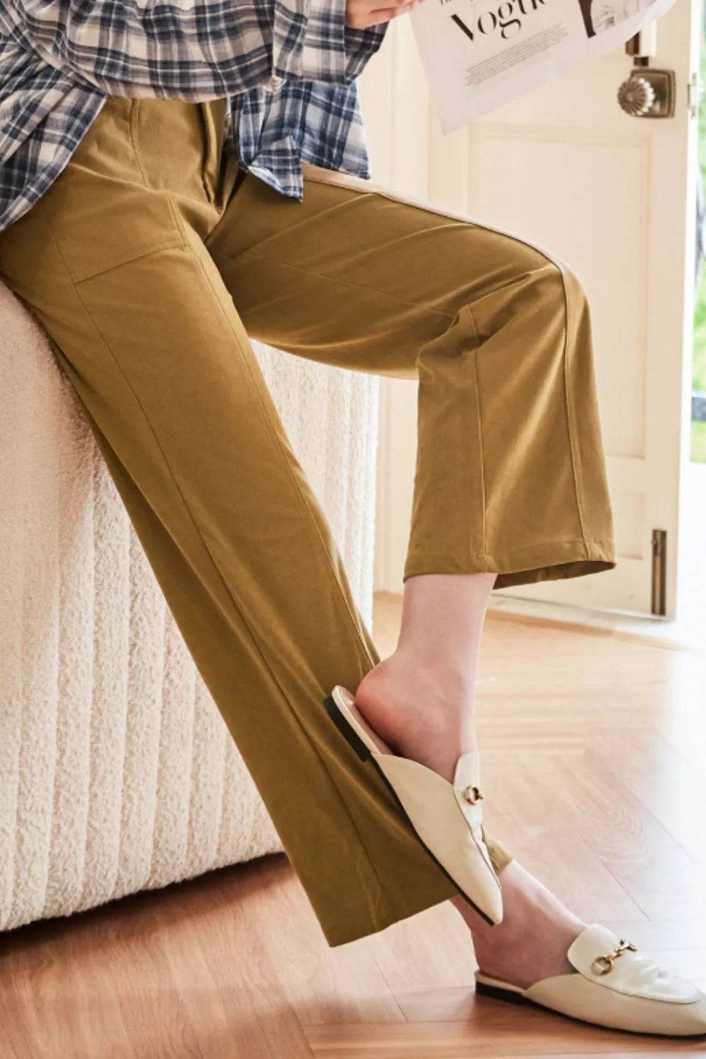 Half Elastic Waist Straight Pants Trendsi 304dd1fe-e38c-4998-aeda-23d3acff74ba-Max