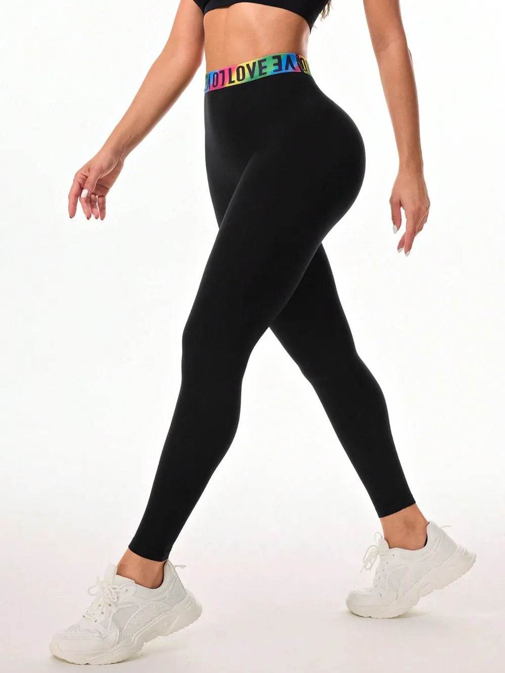 Letter Printed High Waist Active Leggings Trendsi 304e873d-b405-46f9-aaec-5a34f1ead563-Max
