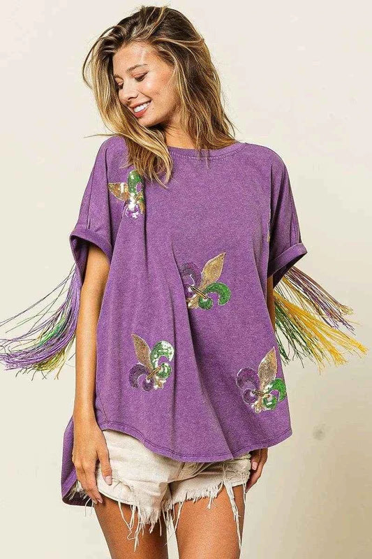 BiBi Vintage Washed Fleur Mardi Gras Top VINTAGE VIOLET Trendsi 30b2a458837b4ce294a0857d836f8570-Max-Origin