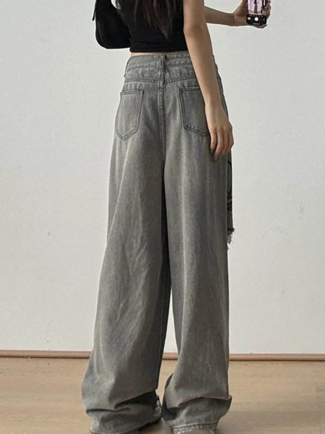 Printed Distressed Wide Leg Jeans Trendsi 30bd7872-75cf-489a-a0a7-805ef66512cb-Max-Origin