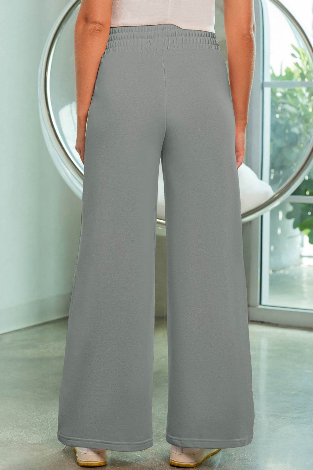 Drawstring Wide Leg Pants with Pockets Trendsi 30eab1e8a7ca42b4b84892b0b45493a1-Max