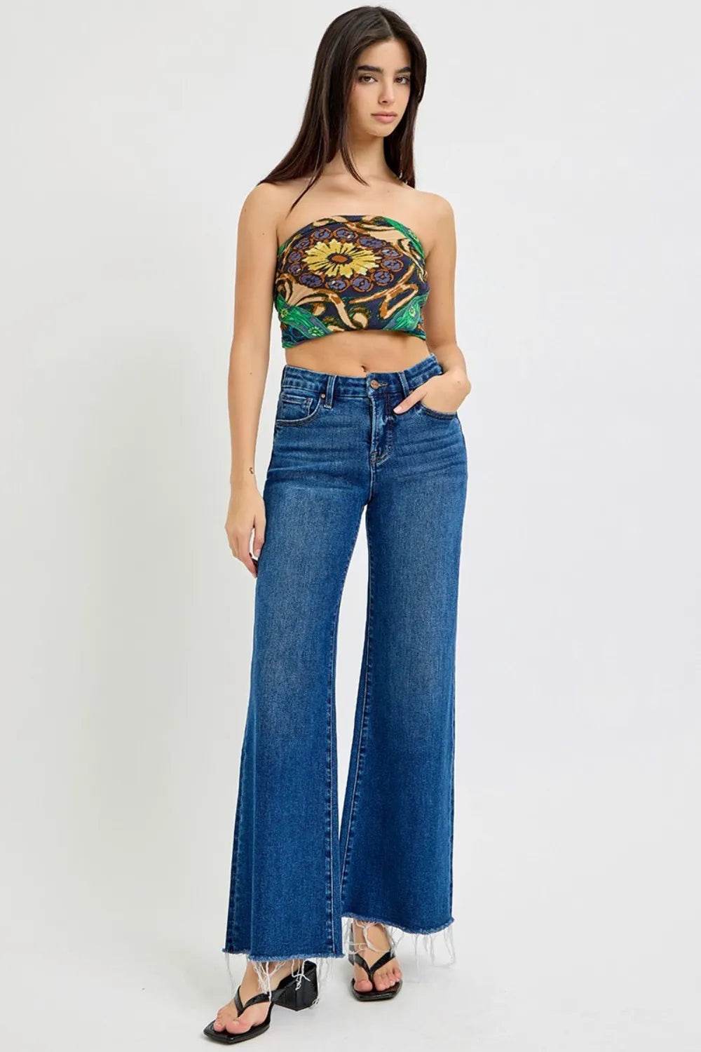 RISEN Tummy Control High Rise Wide Leg Jeans Trendsi 3199408c-6822-4cce-8f51-aa7a2d6f2c54-Max