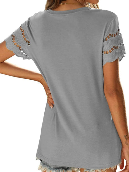 Round Neck Short Sleeve Casual T-Shirt Trendsi 31ccb82cd7e34bddbf7af222709b6d7c-Max-Origin