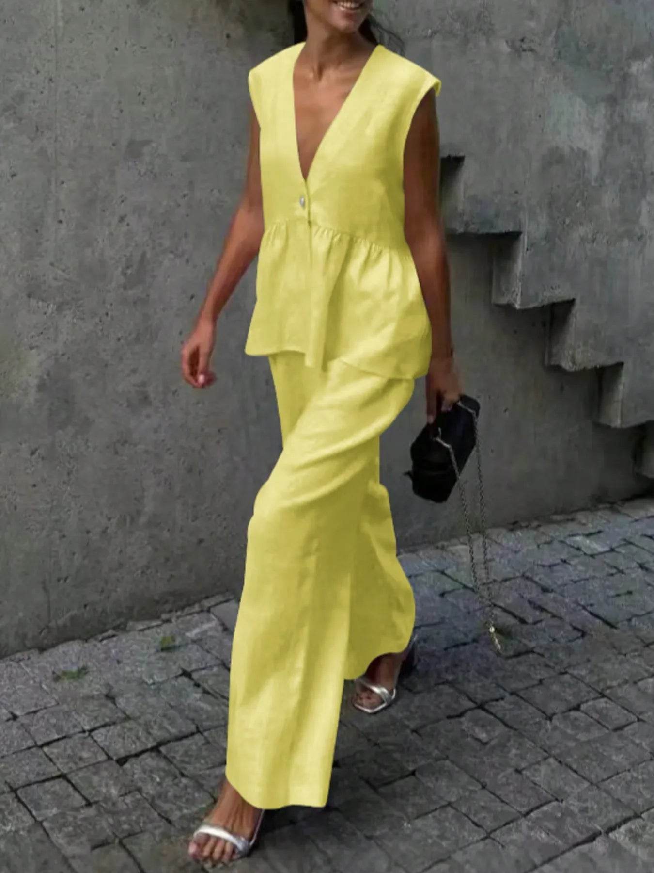 Button Down Peplum Vest and Pants Set Trendsi 31f36a4b-0788-4124-b818-e395a7eb357b-Max-Origin