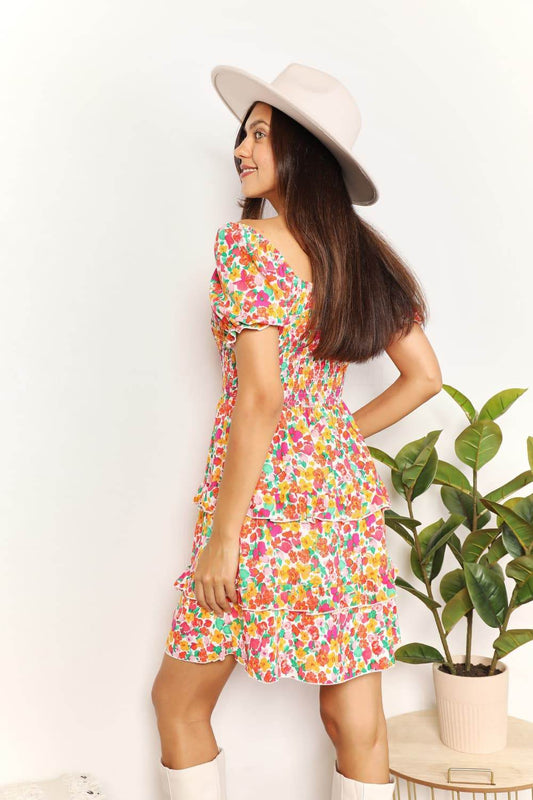 Devine Smocked Sweetheart Neck Flounce Sleeve Mini Dress Trendsi 322cf3f335744a04ac08502eadecbcd1-Max