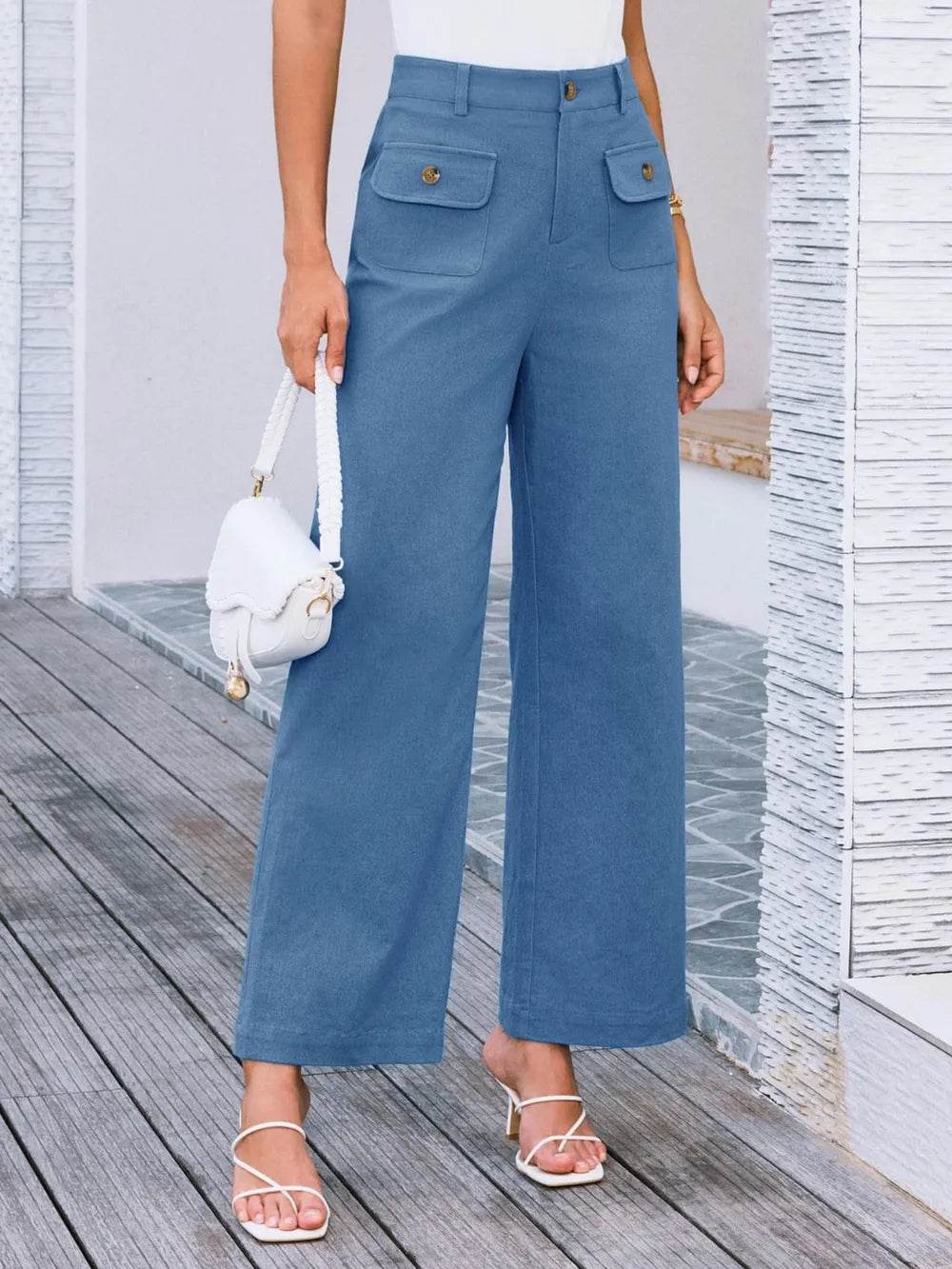 High Waist Wide Leg Pants Trendsi 326e67c8-c4da-4699-a85a-f3e67a4fe03b-Max