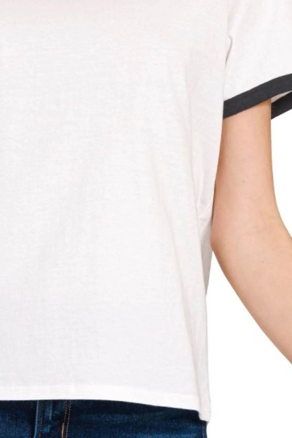 Zenana Contrast Binding Short Sleeve Tee Shirts Trendsi 32742ee5-a077-4d00-99e7-c7c00abb6b13-Max-Origin