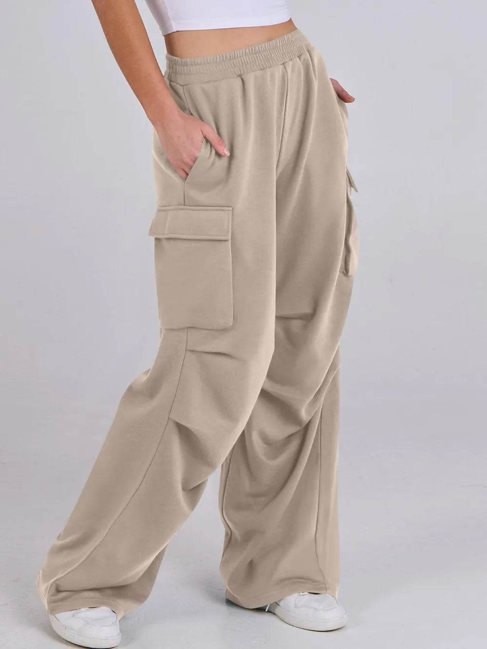Elastic Waist Wide Leg Pants with Pockets Trendsi 3295bda2-e193-4967-a1f9-966428dad9bd-Max