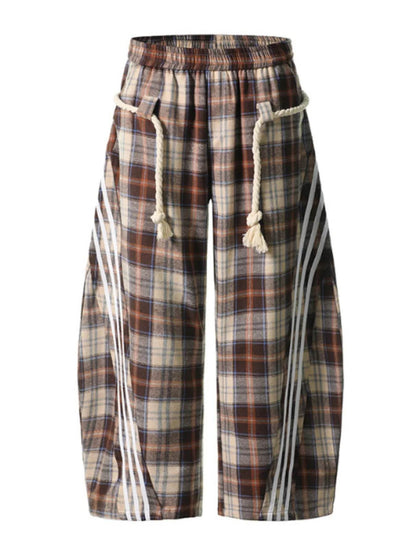 Plaid Casual Pants with Side Stripes Brown Trendsi 32bdc1d4-984e-45bb-87c9-e4c7ced2ed64-Max-Origin