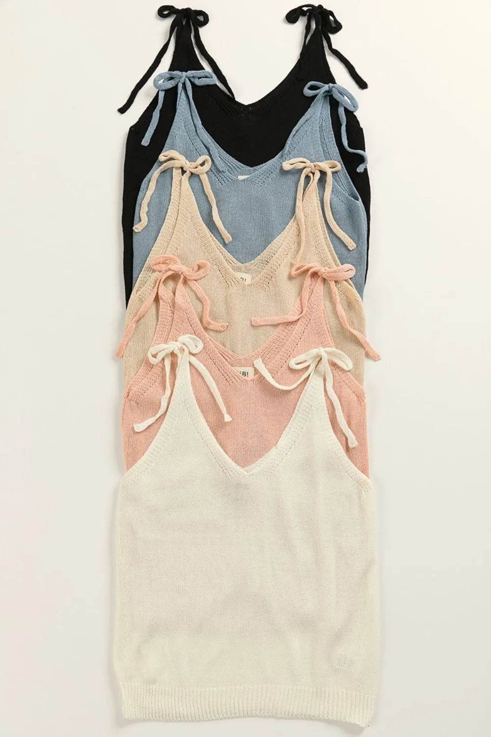 BiBi Tied Shoulder Solid Knit Top Trendsi 32db40a6-b36e-4932-b4a5-e0ac3df7ff4f-Max-Origin