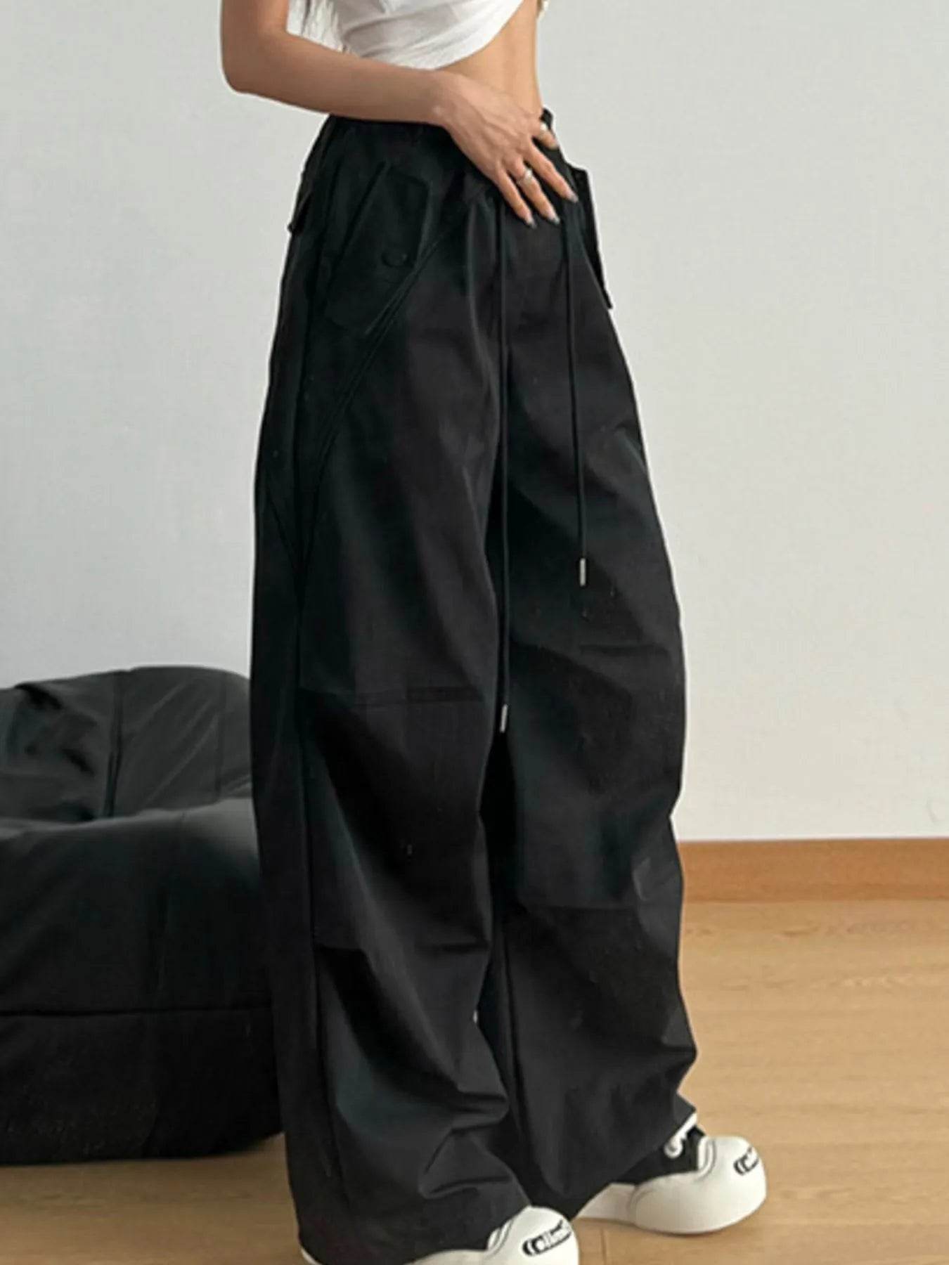 Wide Leg Drawstring Pants Black Trendsi 3354958c-4bd0-4457-8b4b-f9e2307cac90-Max-Origin