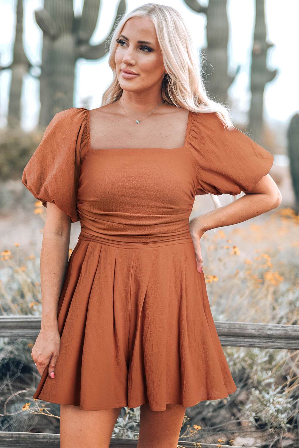 Square Neck Pleated Romper with Pockets Trendsi 3387810dc461455388f4ac1be326e9b2-Max
