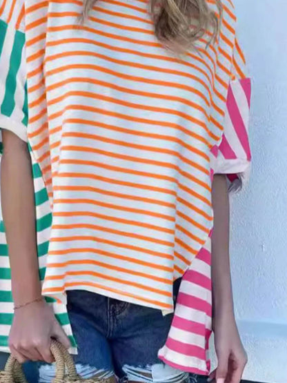Colorful Striped Oversized T-Shirt Trendsi 33fe4256-0c5c-47f7-88f6-7c9949d75846-Max-Origin