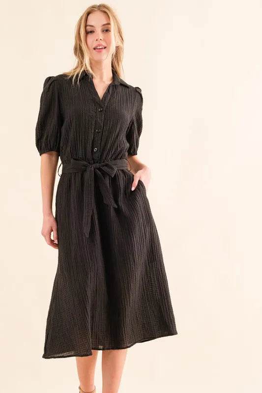 And The Why Waffle Textured Ribbon Waist Midi Dress Trendsi 345177d8229b4345b5261586b609c424-Max-Origin