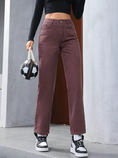Straight Leg Jeans with Pockets Trendsi 349b7566-dafa-4dcd-9bce-61ad91a35e36-Max