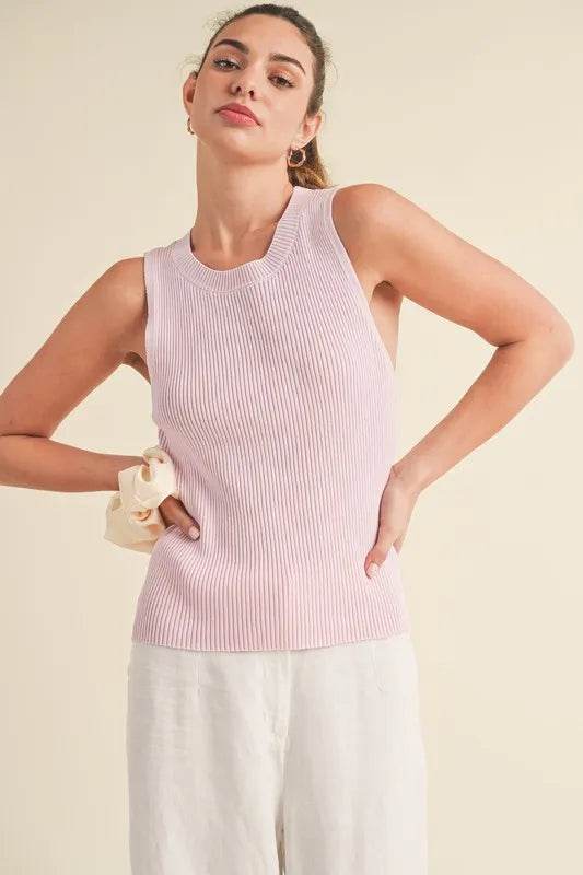 Aemi + Co Ribbed Round Neck Knit Tank Blush Pink Trendsi 34c8751b-9d4e-41a2-9f1d-38d1c4b04510-Max