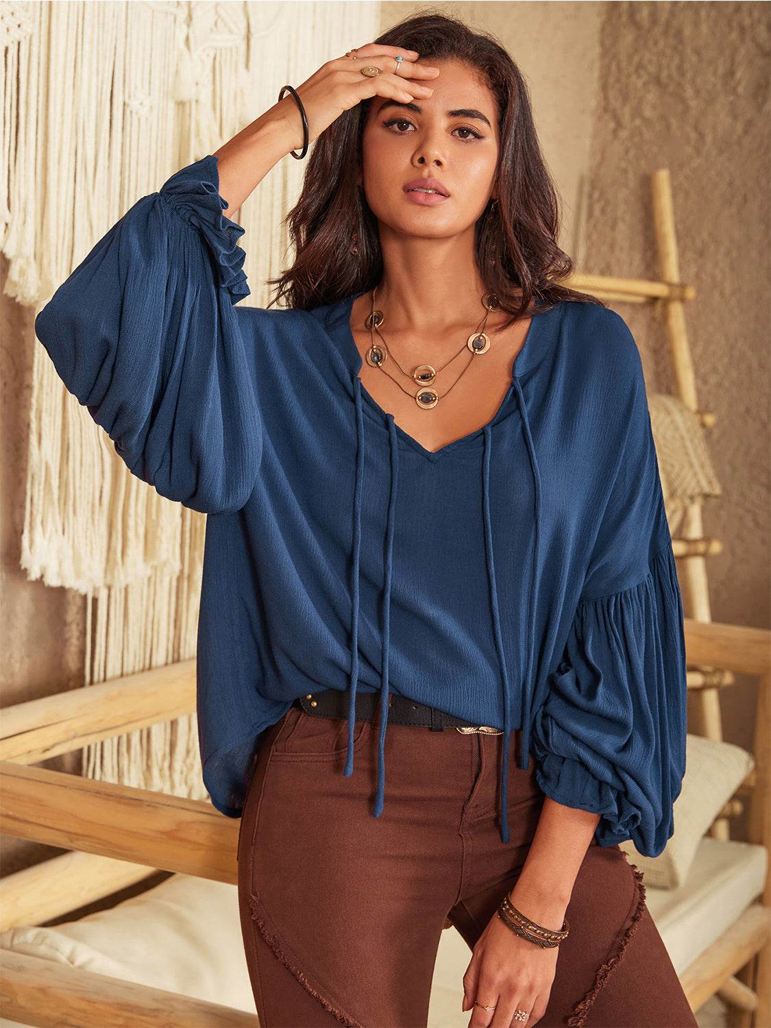 Tie Neck Long Sleeve Blouse Dark Blue Trendsi 35674fa22c194f18a8befb2b4cd825bc-Max