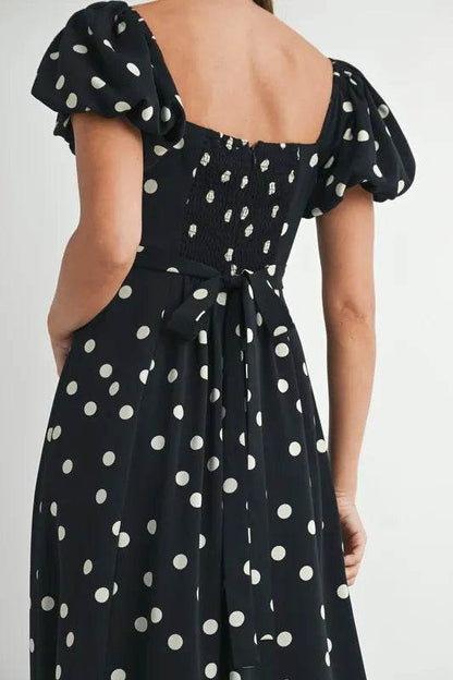 MABLE Polka Dot Puff Sleeve Midi Dress Trendsi 358adef28b8842a5a0c1d9bdf6def95a-Max-Origin