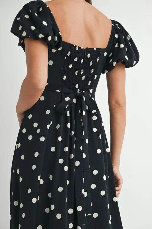 MABLE Polka Dot Puff Sleeve Midi Dress Trendsi 358adef28b8842a5a0c1d9bdf6def95a-Max-Origin
