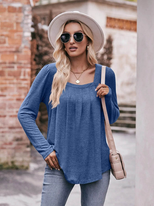 Square Neck Long Sleeve T-Shirt Dark Blue Trendsi 35a67d64-53ed-44f6-84eb-4443a2181fbc-Max-Origin