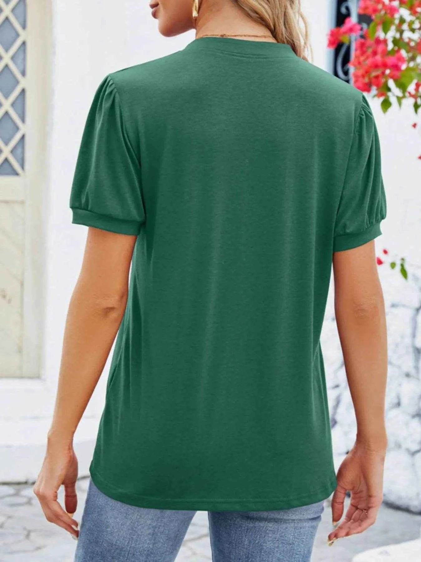 Notched Short Sleeve T-Shirt Trendsi 35acacee-f24f-4452-90c3-8f6a781a02ce-Max-Origin