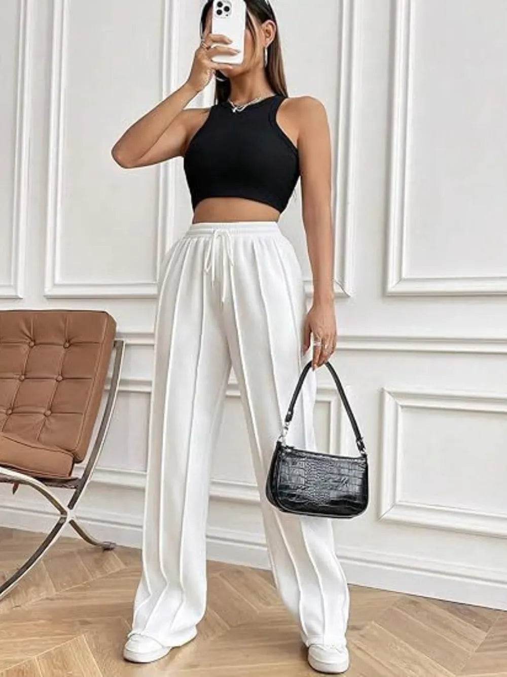 Drawstring Wide Leg Pants with Pockets Trendsi 35cd5f3d-5e72-442e-820e-2a18b1d39d51-Max