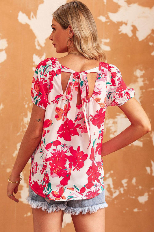 Floral Tie Back Square Neck Blouse Trendsi 35d53aa0a46647cc88bc4d23a49545c9-Max