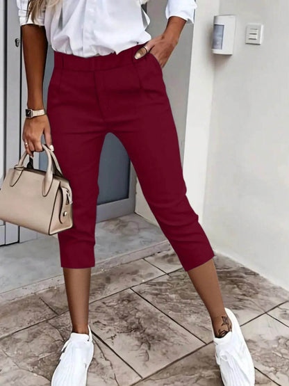 Pleated Detail Pants with Pockets Burgundy Trendsi 35f2a19d-3c37-4a55-8fbb-50194c9e05b5-Max-Origin