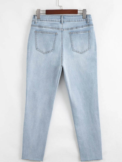 Mid Rise Ankle-Length Distressed Skinny Jeans Trendsi 360d67c2c60e4243a71b7e9874412bfa-Max-Origin