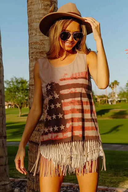 BiBi American Flag Print Knit Sleeveless Top Trendsi 368a853f737c4547998f3175b89f95bc-Max-Origin