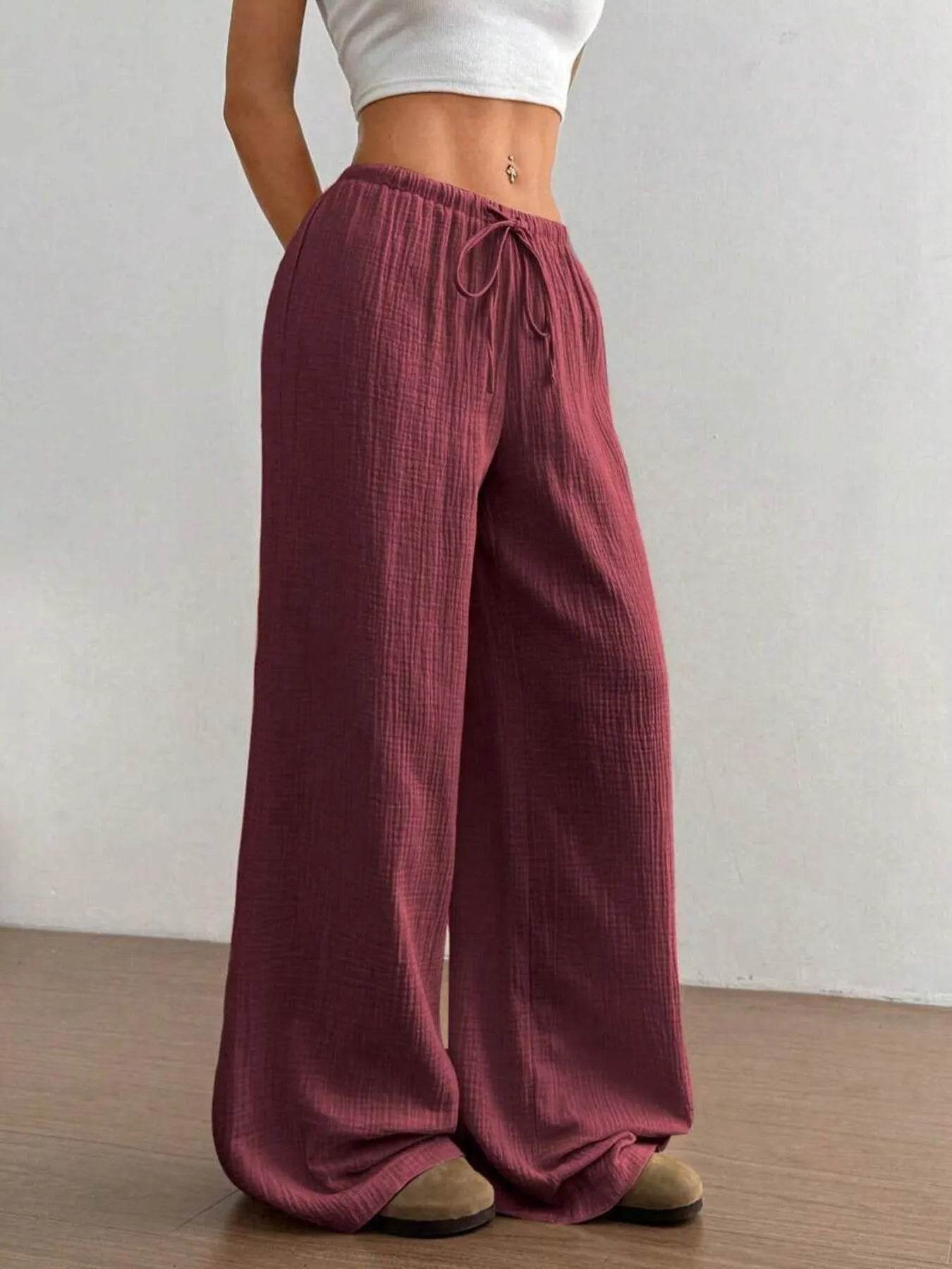 Wide Leg Drawstring Casual Pants Trendsi 36a387cf04f94bf58d4b9d900bfc4ac7-Max-Origin