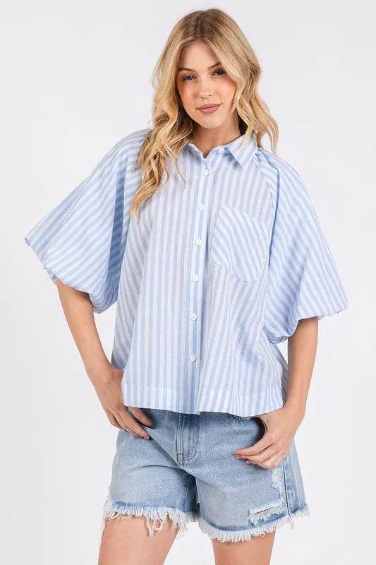 Mittoshop Button Down Striped Puff Sleeve Shirt Trendsi 36c01b6b-35bb-42e9-97c6-d7dbe05bc448-Max