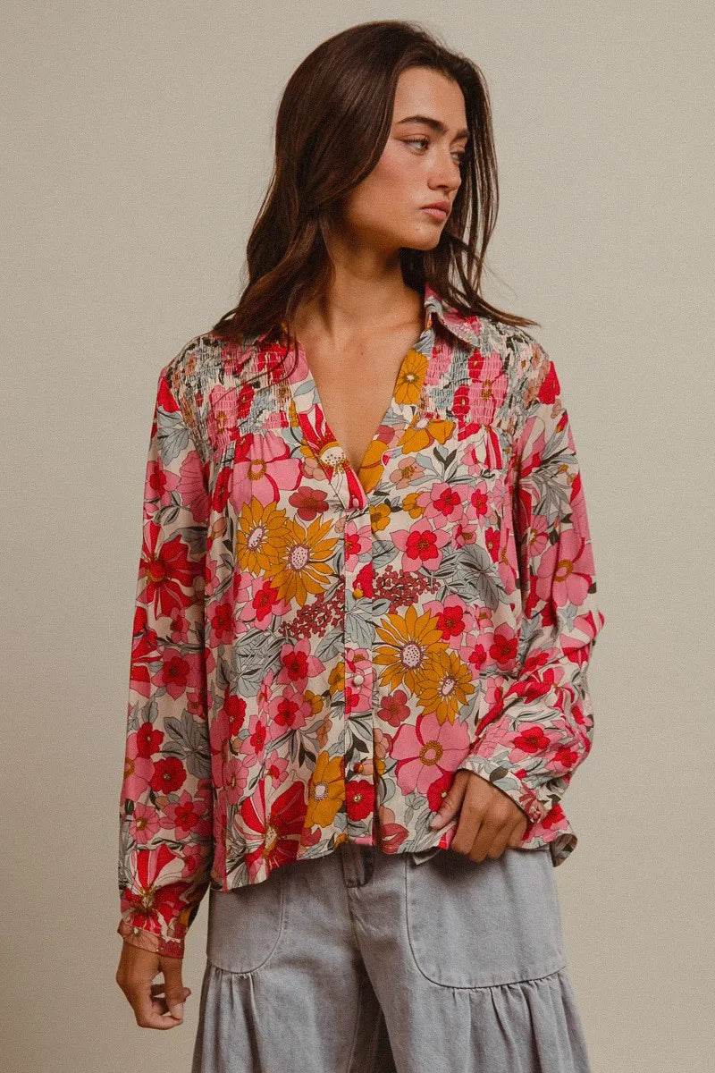 BiBi Woven Floral Printed Shirt Top Trendsi 36c85baf1d204037aabc8b6ac1f8f01a-Max-Origin