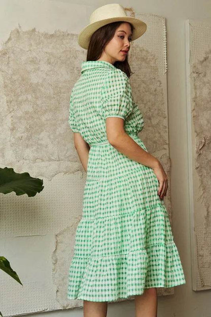 Davi & Dani Checkered Puff Sleeve Tiered Shirt Dress Trendsi 36d1eaa92504432dbcfe9859c128b23b-Max-Origin