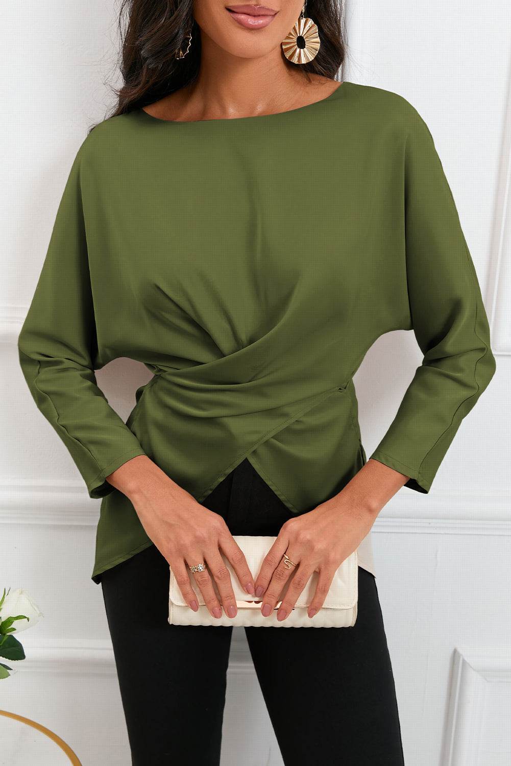 Boat Neck Back Tie Long Sleeve Satin Blouse Trendsi 36d9d21e62644da787ef124099822156-Max