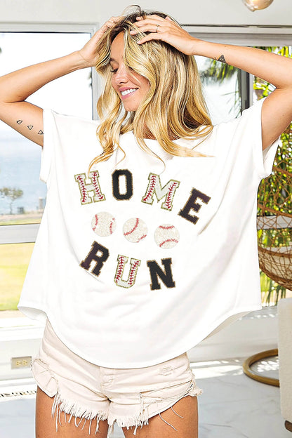 BiBi Baseballs Homerun Letter Washed Short Sleeve Top WHITE BLACK Trendsi 3706ea6d26574683a2af25758c93d2d8-Max-Origin