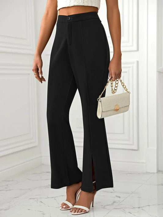 Slit Flare Pants with Pockets Trendsi 3720e21f-dc89-42f2-a41a-3ec8c28e7fb7-Max