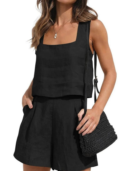 Square Neck Tank and Shorts Set Black Trendsi 3720e703cdc04cbabc5cff352edfe215-Max-Origin